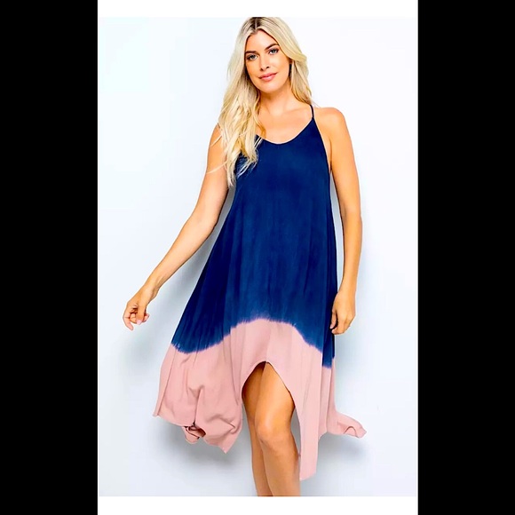 Buckle/ Basil Lola Dresses & Skirts - 🎉Host Pick May 10 🎉👗NWT Large Buckle Pink & Blue Spaghetti Strap👗